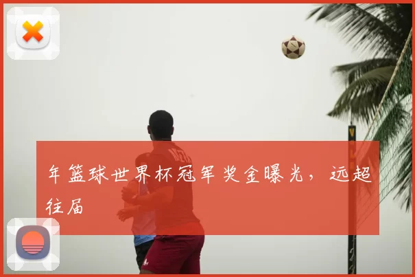 年篮球世界杯冠军奖金曝光,远超往届