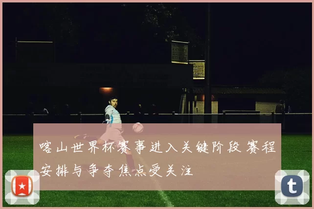 喀山世界杯赛事进入关键阶段 赛程安排与争夺焦点受关注