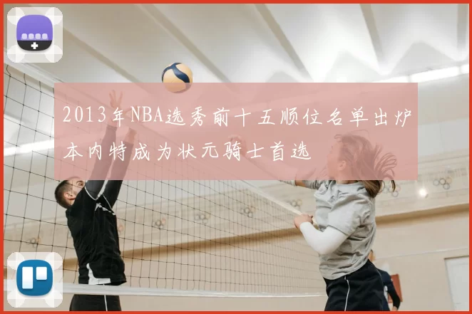 2013年NBA选秀前十五顺位名单出炉本内特成为状元骑士首选